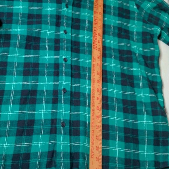 Vintage 1990s Oakley Shirt XL Teal Black Flannel Hooded Skater Long Skate Retro - Picture 4 of 16